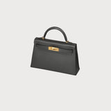 Kelly 20 Mini Graphite Ghw Veau Madame