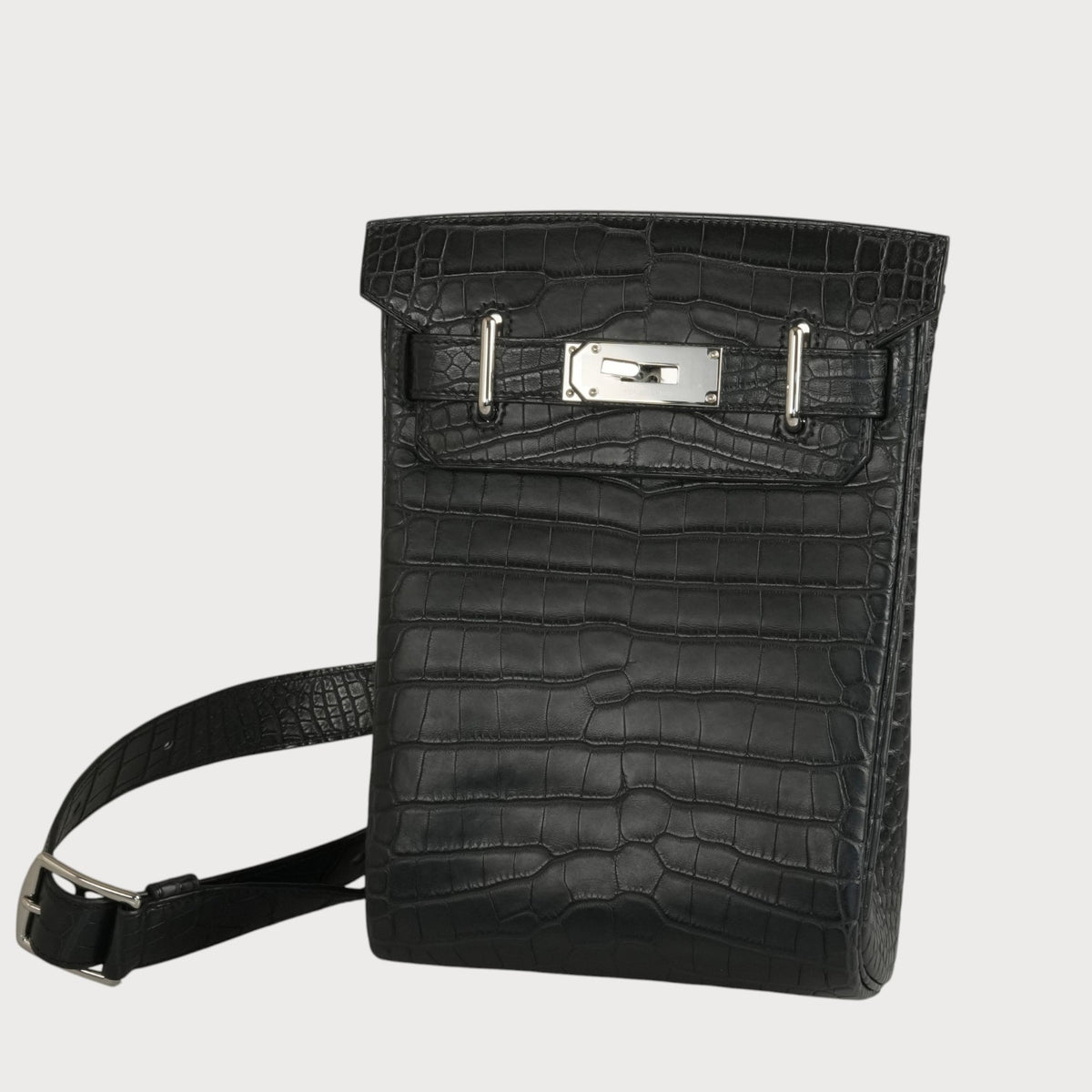 Hermès Hac A Dos Pm Alligator Matte Black Phw