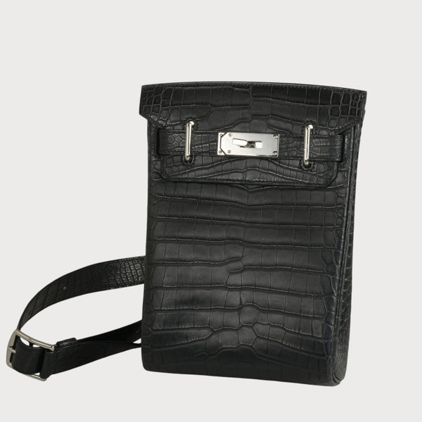 Hermès Hac A Dos Pm Alligator Matte Black Phw