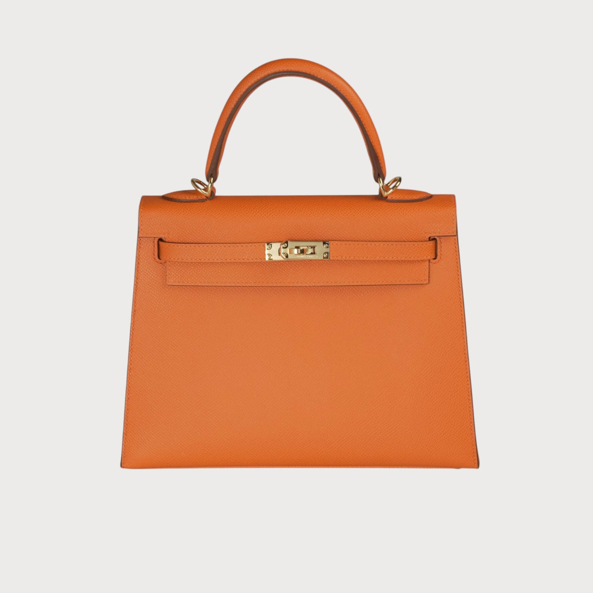 Hermès Kelly 25 Orange Ghw Epsom - view 3