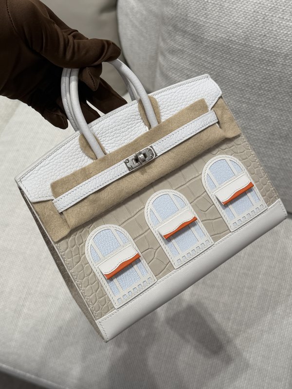 Hermes Birkin 20 Faubourg Snow
