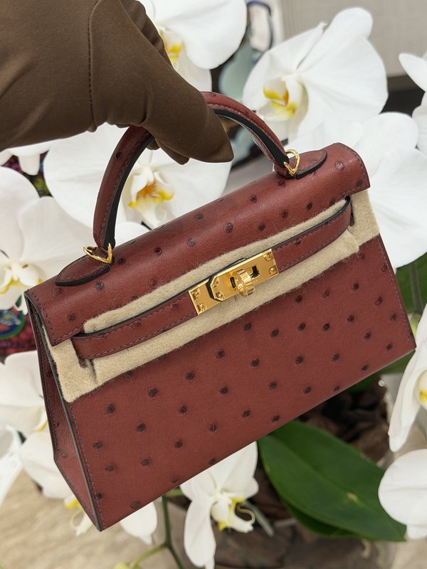 Hermes Mini Kelly 20 Ostricht