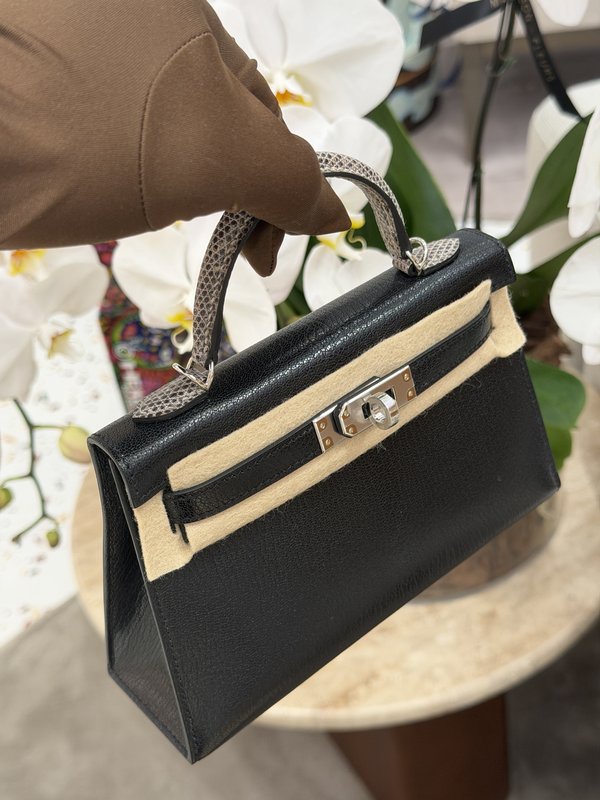Hermes Mini Kelly 20 Touch Lizard